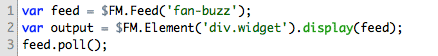 Simple Javascript snippet to add FeedMagnet to a page.